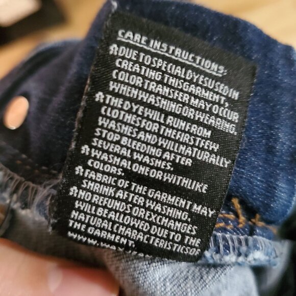 Wax Jean Overalls Womens Small Blue Distressed Denim Adjustable Straps - Picture 4 of 12